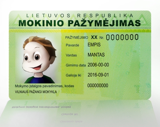 Mokinio pažymėjimas